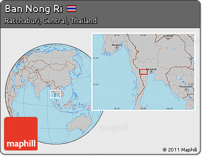 Gray Location Map of Ban Nong Ri