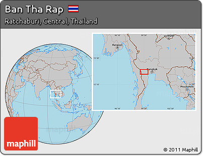 Gray Location Map of Ban Tha Rap