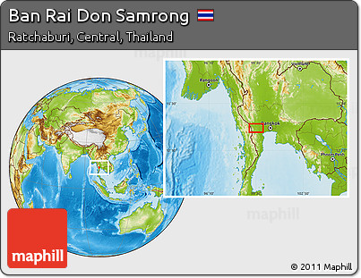 Physical Location Map of Ban Rai Don Samrong