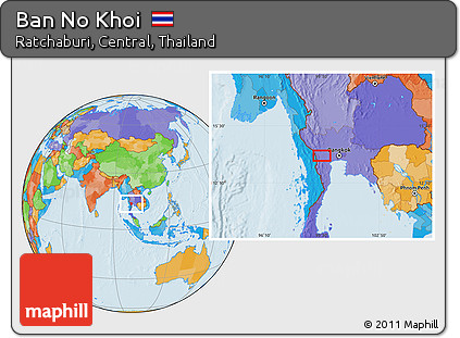Political Location Map of Ban No Khoi