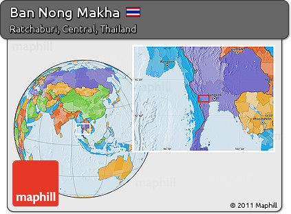Political Location Map of Ban Nong Makha