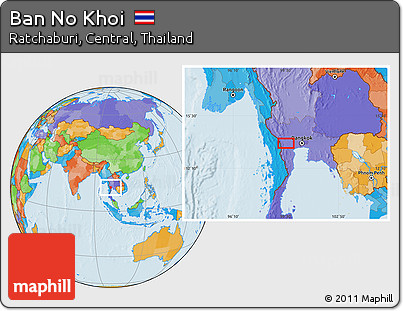 Political Location Map of Ban No Khoi