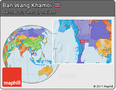Political Location Map of Ban Wang Khamoi