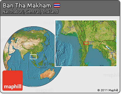 Satellite Location Map of Ban Tha Makham