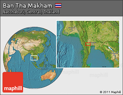 Satellite Location Map of Ban Tha Makham