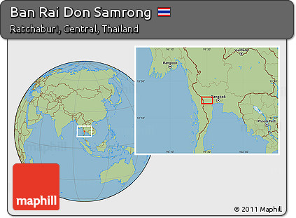 Savanna Style Location Map of Ban Rai Don Samrong