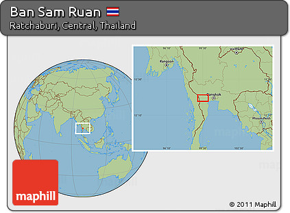 Savanna Style Location Map of Ban Sam Ruan