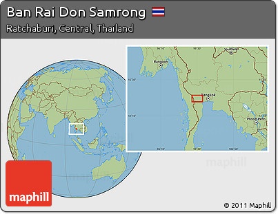 Savanna Style Location Map of Ban Rai Don Samrong