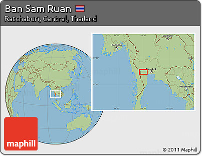 Savanna Style Location Map of Ban Sam Ruan
