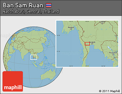 Savanna Style Location Map of Ban Sam Ruan