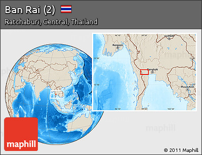 Shaded Relief Location Map of Ban Rai (2)