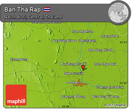 Physical Map of Ban Tha Rap
