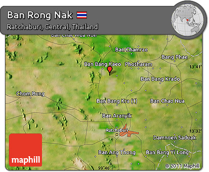 Satellite Map of Ban Rong Nak