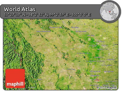 Satellite Map of the Area around 13° 44' 54" N, 99° 31' 30" E