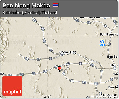 Shaded Relief Map of Ban Nong Makha