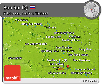 Physical Panoramic Map of Ban Rai (2)