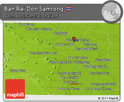 Physical Panoramic Map of Ban Rai Don Samrong