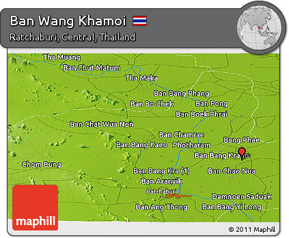 Physical Panoramic Map of Ban Wang Khamoi