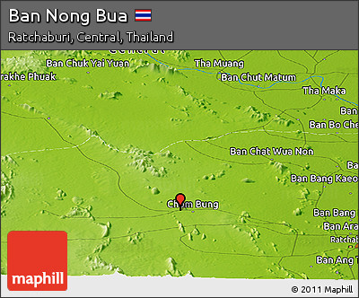 Physical Panoramic Map of Ban Nong Bua