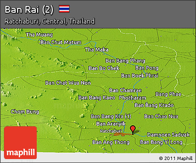 Physical Panoramic Map of Ban Rai (2)