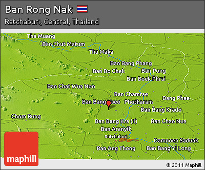 Physical Panoramic Map of Ban Rong Nak