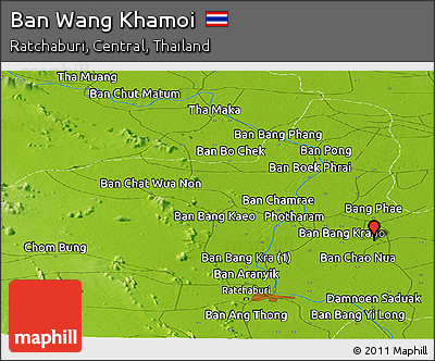 Physical Panoramic Map of Ban Wang Khamoi