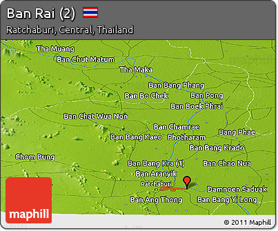 Physical Panoramic Map of Ban Rai (2)
