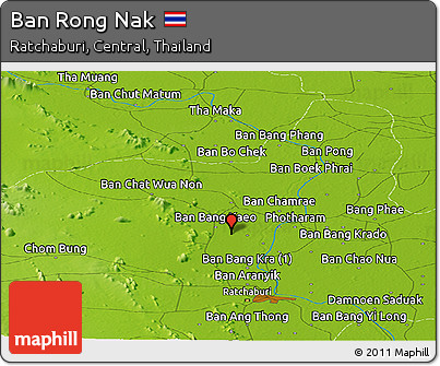Physical Panoramic Map of Ban Rong Nak