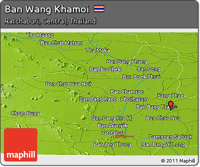 Physical Panoramic Map of Ban Wang Khamoi