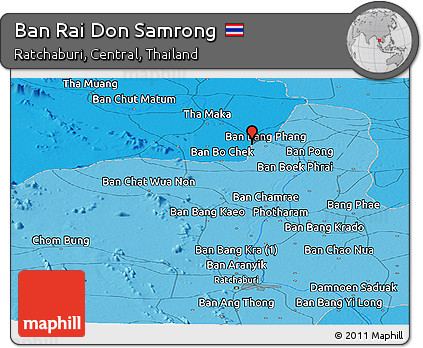 Political Panoramic Map of Ban Rai Don Samrong