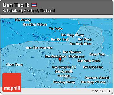 Political Panoramic Map of Ban Tao It