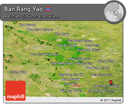 Satellite Panoramic Map of Ban Rang Yao