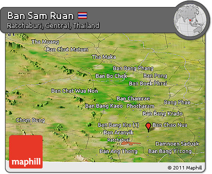 Satellite Panoramic Map of Ban Sam Ruan