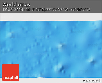 Physical 3D Map of the Area around 13° 44' 54" N, 99° 22' 30" W