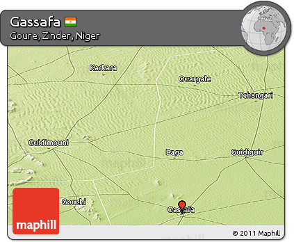 Physical Panoramic Map of Gassafa