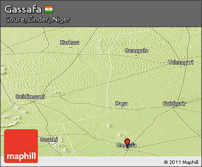 Physical Panoramic Map of Gassafa