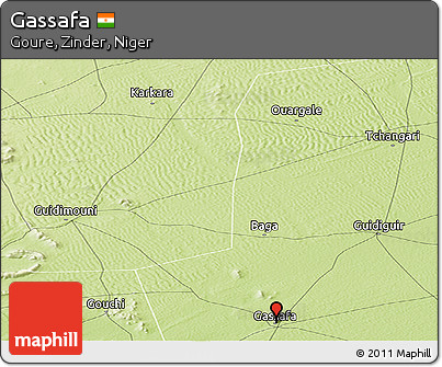 Physical Panoramic Map of Gassafa