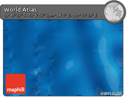 Physical Map of the Area around 13° 24' 15" S, 100° 22' 30" E