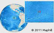 Shaded Relief Location Map of the area around 13° 24' 15" S, 100° 13' 29" W