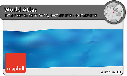 Physical Panoramic Map of the Area around 13° 24' 15" S, 101° 13' 29" E
