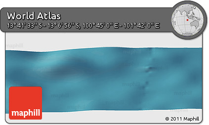 Satellite Panoramic Map of the Area around 13° 24' 15" S, 101° 13' 29" E