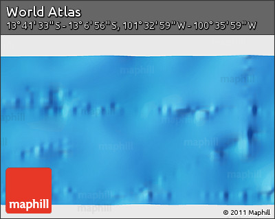 Physical 3D Map of the Area around 13° 24' 15" S, 101° 4' 29" W