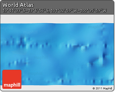 Physical 3D Map of the Area around 13° 24' 15" S, 101° 4' 29" W