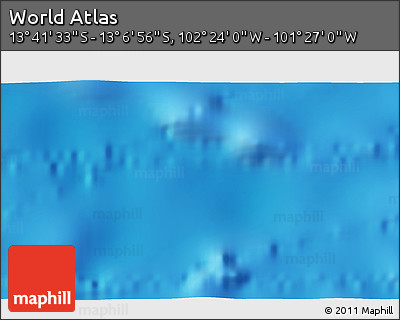 Physical 3D Map of the Area around 13° 24' 15" S, 101° 55' 30" W