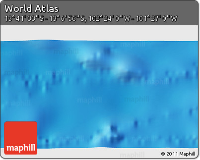 Physical 3D Map of the Area around 13° 24' 15" S, 101° 55' 30" W