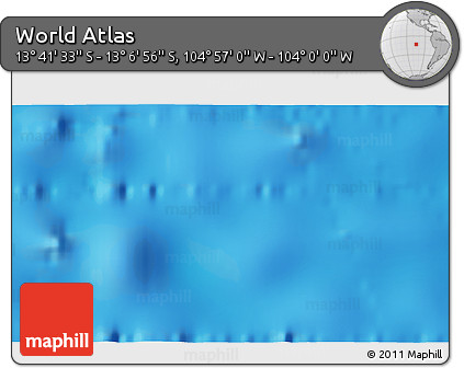 Physical 3D Map of the Area around 13° 24' 15" S, 104° 28' 29" W