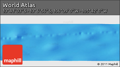 Shaded Relief Panoramic Map of the Area around 13° 24' 15" S, 106° 10' 30" W