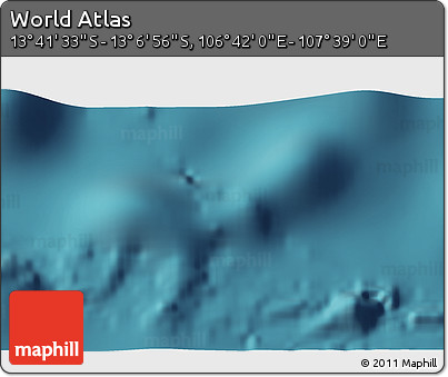 Satellite 3D Map of the Area around 13° 24' 15" S, 107° 10' 30" E