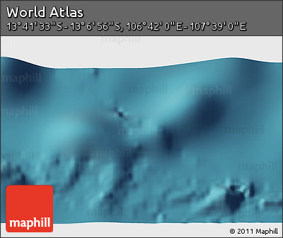 Satellite 3D Map of the Area around 13° 24' 15" S, 107° 10' 30" E