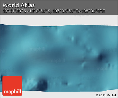 Satellite 3D Map of the Area around 13° 24' 15" S, 108° 1' 30" E